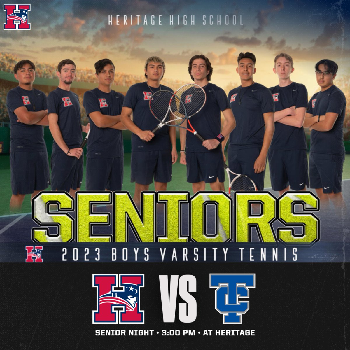 Boys Tennis hosts Temescal Canyon and it's SENIOR NIGHT! Best of luck Patriots!

#hhspatriotathletics
Image: @kristijophotography