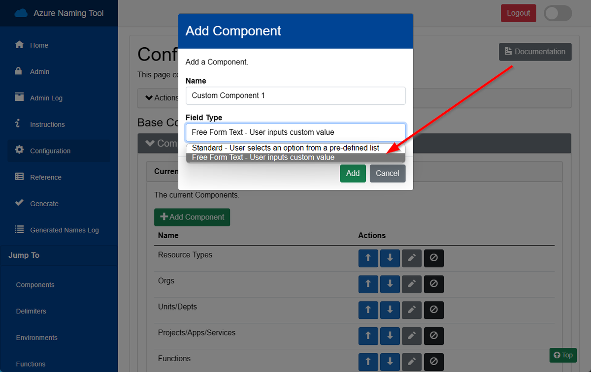 AzureNamingTool's tweet photo. Azure Naming Tool Version 2.7.0 Released! 

We couldn't wait to release this new version, now with Free Form Text components! Allow users to enter custom values for names, documentation updates, and more!

https://t.co/QpVkQQwhAI

#Azure #CloudAdoptionFramework #BestPractices https://t.co/mzpgTPFMTt