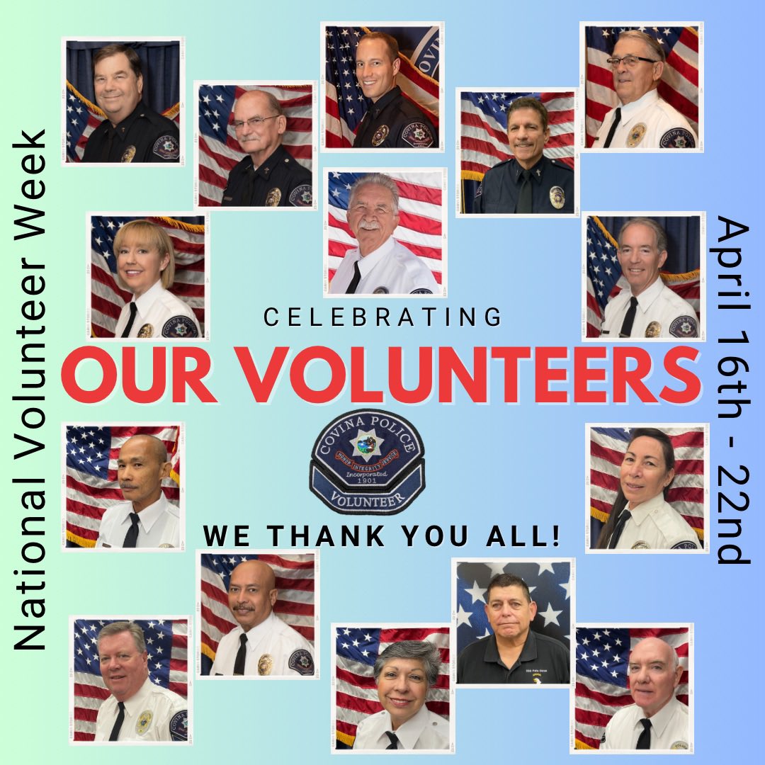 This week we honor the selfless spirit of our PD volunteers for their gift of time, commitment, and constant service to our community.