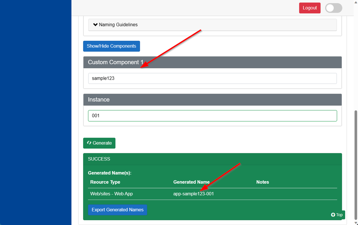 AzureNamingTool's tweet photo. Azure Naming Tool Version 2.7.0 Released! 

We couldn't wait to release this new version, now with Free Form Text components! Allow users to enter custom values for names, documentation updates, and more!

https://t.co/QpVkQQwhAI

#Azure #CloudAdoptionFramework #BestPractices https://t.co/mzpgTPFMTt