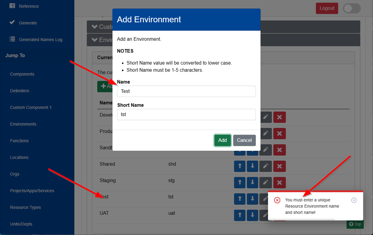 AzureNamingTool's tweet photo. Azure Naming Tool Version 2.7.0 Released! 

We couldn't wait to release this new version, now with Free Form Text components! Allow users to enter custom values for names, documentation updates, and more!

https://t.co/QpVkQQwhAI

#Azure #CloudAdoptionFramework #BestPractices https://t.co/mzpgTPFMTt