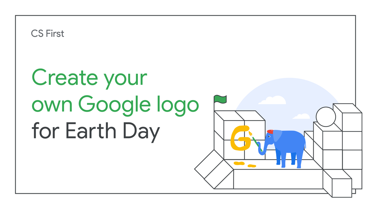 Students can celebrate #EarthDay while exploring coding with #CSFirst by creating their own Google logo → goo.gle/3lZDSKo