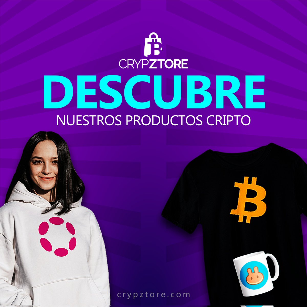 crypztore's tweet photo. Explora nuestra variedad de productos personalizados con tus criptomonedas favoritas o tus NFTs.

Lo mejor es que puedes realizar tus compras 📦 utilizando tu método de pago favorito.

Compra ahora 👉 https://t.co/Vi7ul8epx9

#Crypztore #TuTiendaEnCripto https://t.co/FgR68K7d0B