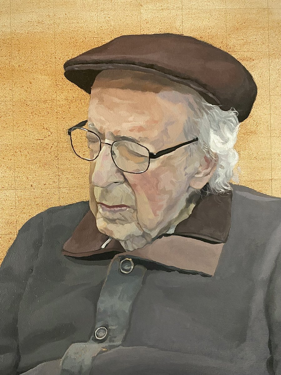 danielmoir's tweet photo. Progress shot of this painting of my grandfather. Oil on canvas. #oilpainting #painting #art #progress #portrait #realism #portraitart https://t.co/HmwxW0lGJS