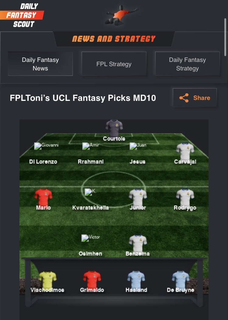 Daily Fantasy Scout tweet media