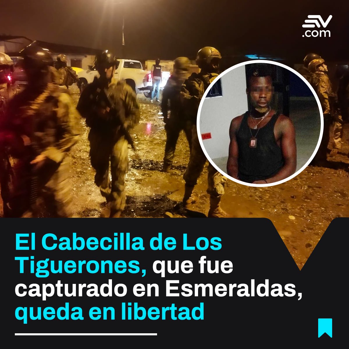 EcuavisaInforma's tweet photo. 🔴 Las Fuerzas Armadas capturaron ayer a alias Elbi, investigado por la matanza en Esmeraldas, pero ya salió en libertad. 

Estos es lo que se conoce 📲 https://t.co/uYbTF6rI67 https://t.co/YkHapehwBz
