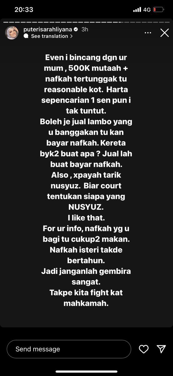 twtbiy's tweet photo. Keras hati puteri sarah ni. You go girl. https://t.co/msahgfHqWp