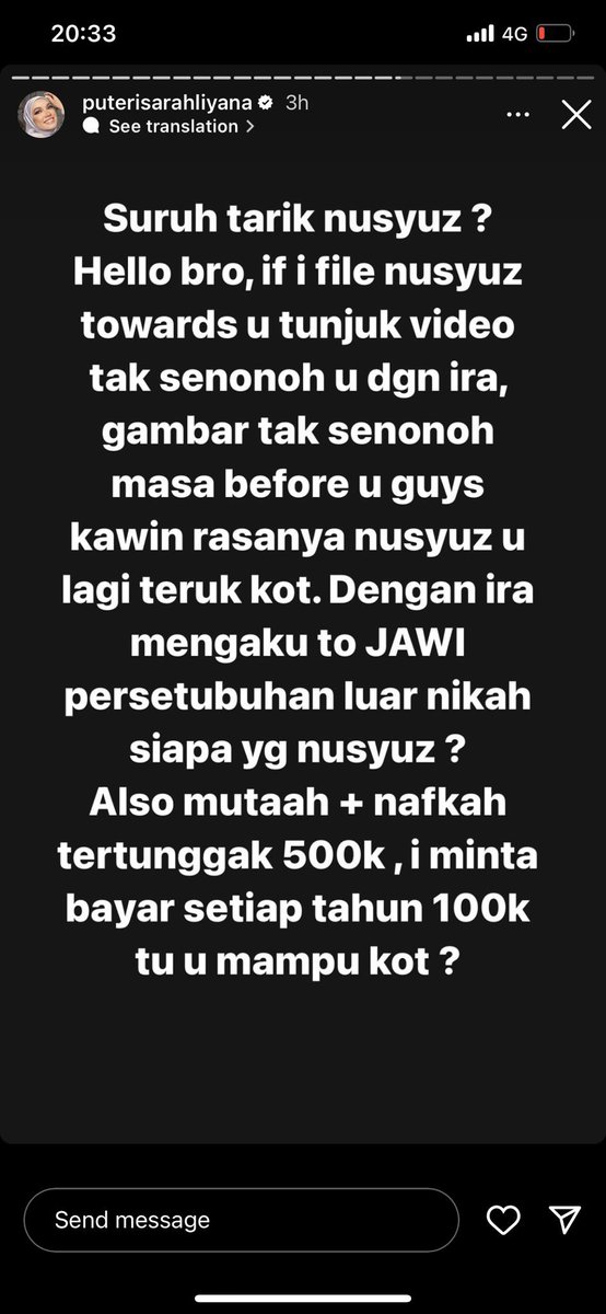 twtbiy's tweet photo. Keras hati puteri sarah ni. You go girl. https://t.co/msahgfHqWp