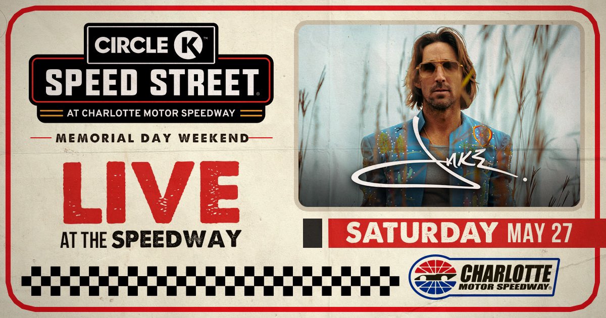 Rocking and racing all weekend long. 💯

Catch <a href="/jakeowen/">Jake Owen</a> in concert at Speed Street during Coca-Cola 600 Weekend! The show is FREE with any race ticket! 🎶🤠 

🔗: bit.ly/600Tickets

#CocaCola600 | <a href="/CircleKStores/">Circle K Stores</a>
