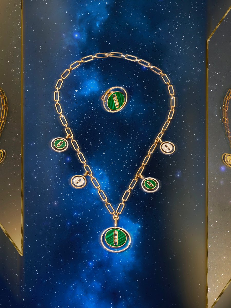 MessikaJewelry's tweet photo. With its ornamental stone, beloved for its protective virtues, the Lucky Move Malachite Charm Necklace is the perfect medallion, both symbolic and playful.
#Messika #TimeForIntrospection https://t.co/Pw5D1Z32lA