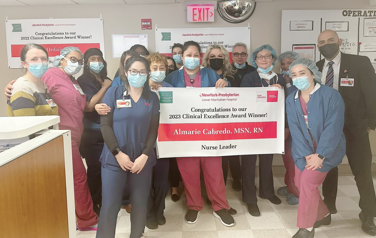 Our final surprise reveal today 💫 @nyphospital 2023 Lower Manhattan Clinical Excellence Award for Almarie Cabredo,RN PCD Periop, Nurse Leader ! 🌟 Congratulations Almarie! 🙌🏻 #clinicalexcellence #leadership #magnetnurseleader #stayamazing @WillieMManzano @Mary_Cassai