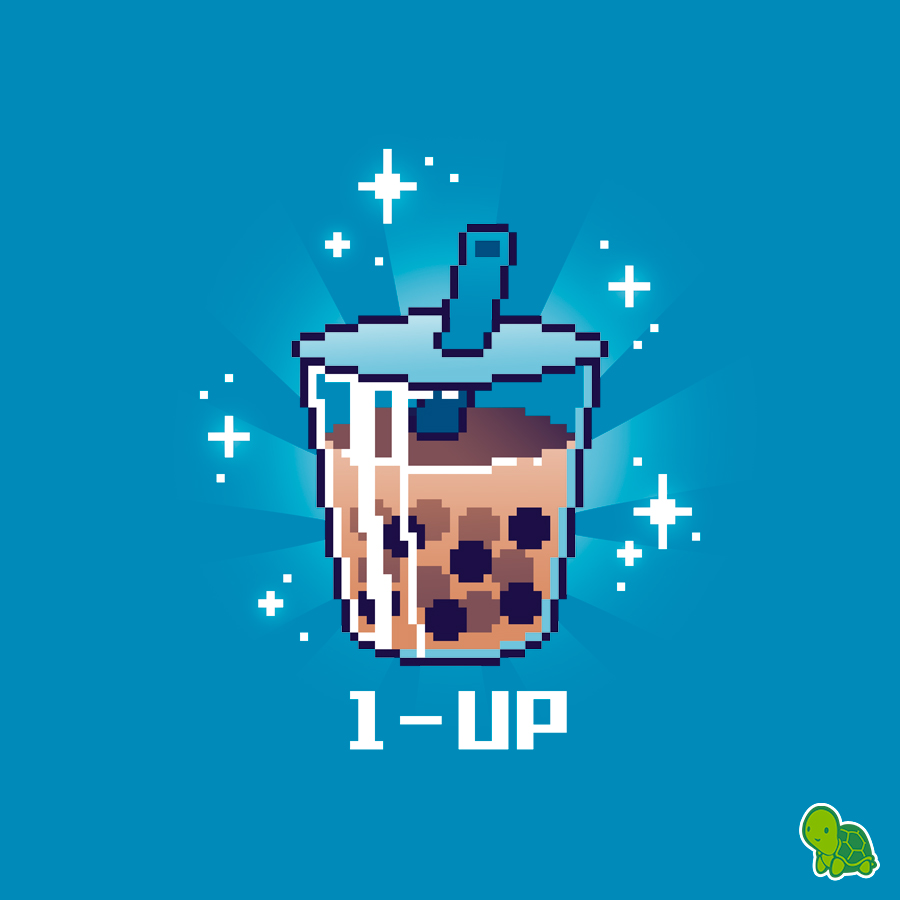 TeeTurtleHQ's tweet photo. It's called the bubble tea bonus 🧋 Level up in today's new tasty t-shirt!
____________________
#teeturtle #boba #videogames #gaming #tapioka #bubbletea https://t.co/ktIU7AXEnG