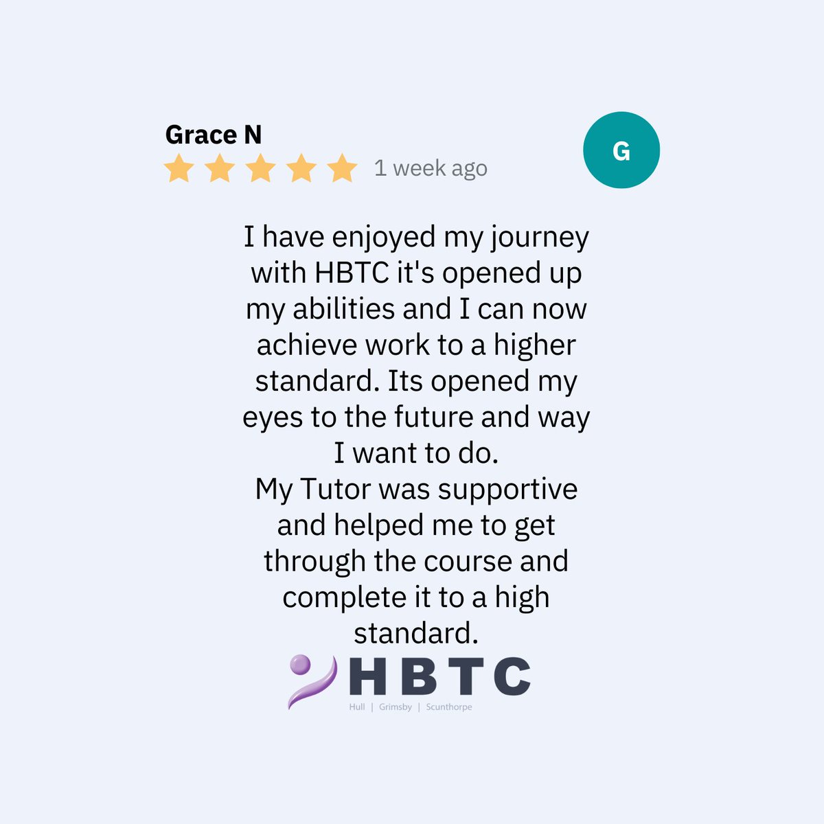 hbtc_training's tweet photo. A nice review from a learner that very much impressed the team here at HBTC.

#testimonialtuesday is our favourite day of the week as we get to celebrate moments such as these from our brilliant apprentices! https://t.co/ZERlpuvVbP
