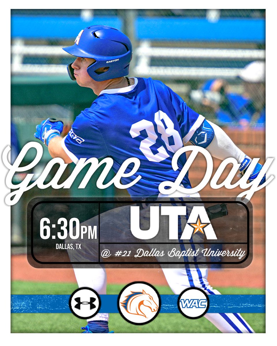 UTAMavsBSB's tweet photo. Big midweek game for your Mavs⚾️

Live video ➡️ https://t.co/5BDBuuEcGI
Live stats ➡️ https://t.co/rue4EvodO9

#BuckEm🐎 https://t.co/s1ajHoHge0