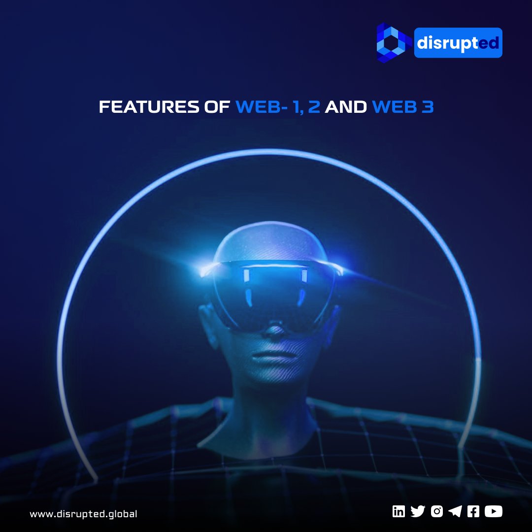 disrupted_globe's tweet photo. A comparison to make you understand the broad difference between Web 1, 2 and Web 3 

Follow us to get more such insights!

#disrupted #web3 #internet #evolution #features https://t.co/OC7RcrUwo1