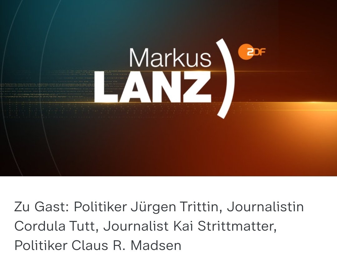 Markus__Lanz's tweet photo. 📺22:45 Uhr: Markus #lanz im @zdf

@CorTutt , @JTrittin , Kai Strittmatter und @ClausRuhe https://t.co/5bTmyuodJS