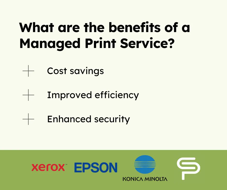 CopyPrintBolton's tweet image. Managed print services can provide a number of benefits for businesses, including:

Cost savings ✅
Improved efficiency ✅
Enhanced security ✅

Are you interested in implementing a #managedprintservice in your business? Get in touch today: buff.ly/3USBVfB

#MPS #printin