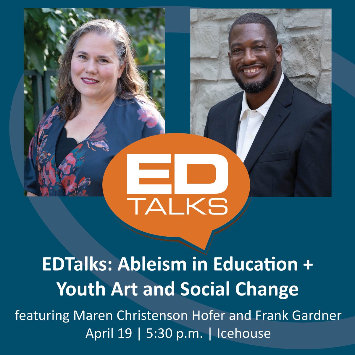 AchieveTC's tweet photo. Don't miss Wed night #EDTalksMN on ableism in education + youth art and social change with Maren Christenson Hofer of Multicultural Autism Action Network and Frank Sentwali, an educator/artist. Our emcee is @kyrrarankine from @JDGravesFdn. $5 tickets at https://t.co/X7znxz3k5d! https://t.co/TtjaQYQLdZ