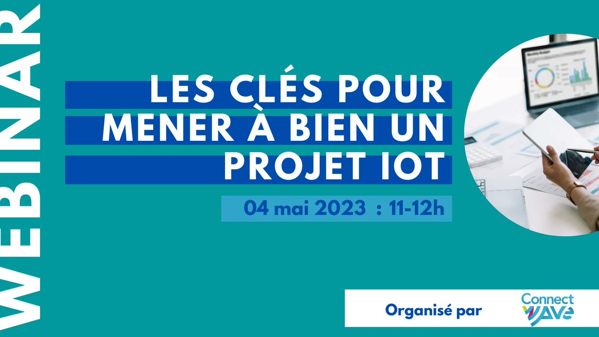 SAVE THE DATE ! Connectwave organise le 04 mai 2023 un webinar sur la thématique « Les clés pour mener à bien un projet IoT » avec FEELBAT et <a href="/yesitis_startup/">Yesitis</a> 

buff.ly/404LhWD