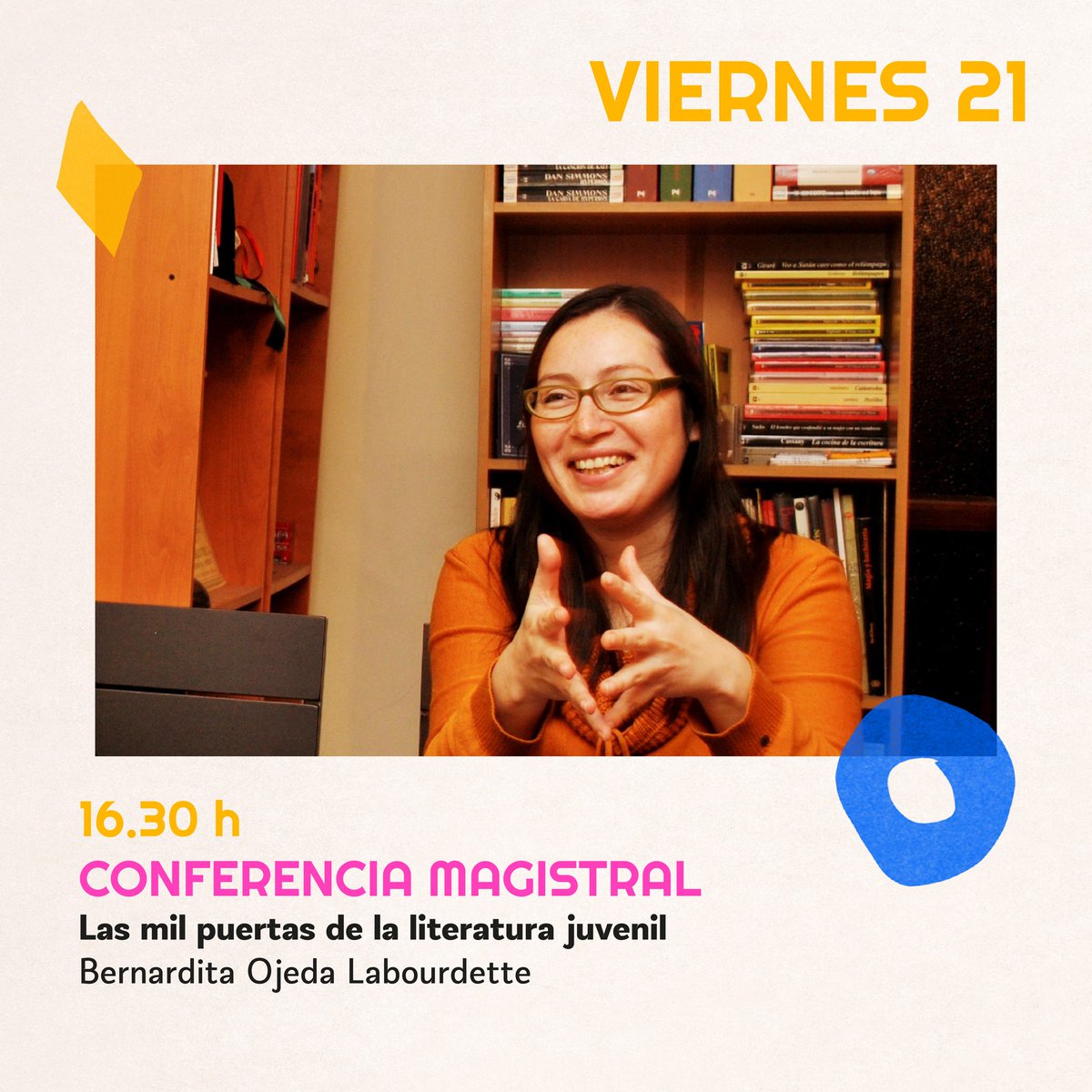 Este viernes 21 a las 16:30 hrs me invitaron de <a href="/fundalafuente/">La Fuente</a> y <a href="/_Troquel/">Troquel</a> a dar 1 conferencia sobre #literaturajuvenil. La inscripción es gratis: troquel.cl/producto/inscr… y se transmitirá por acá: facebook.com/corporaciontro… 📷 <a href="/camilomendoza/">Camilo Mendoza T.</a> :)