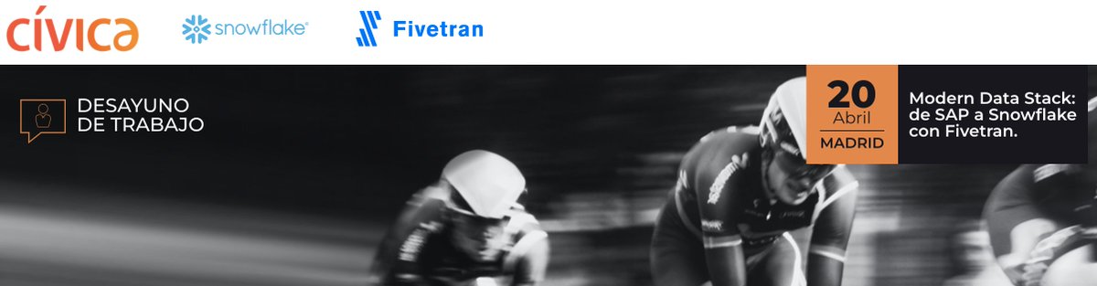ama1lia's tweet photo. ¡ Última oportunidad para registrarse en el  #desayuno  de Trabajo "De SAP a @SnowflakeDB  con @fivetran  &amp; Cívica" ! Este jueves 20 de abril en #madrid. Apúntate ya: https://t.co/FlrrFF3zLR https://t.co/rvnE9XWmFr