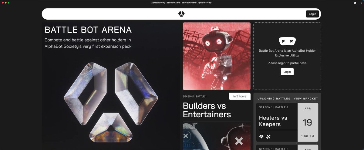 <a href="/AlphabotSociety/">AlphaBot Society🤖</a> 
This is hands down the most awesome thing I have experienced! I am extremely proud of being a holder and grateful to be a #FactionMaster to experience this Beta Testing! This is just the beginning! LFG! #AlphabotSociety #BBA #ABfam
At first the Landing page.. 🌟