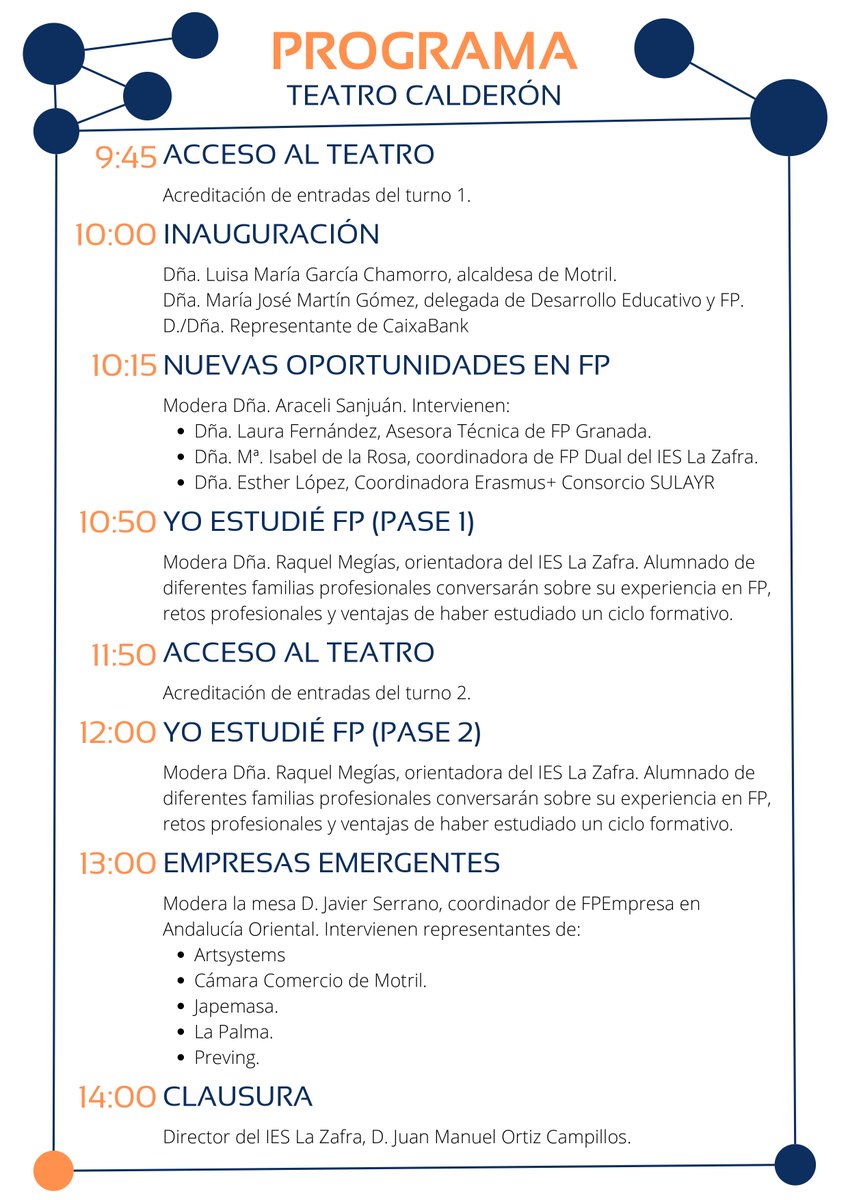 MotrilCamara's tweet photo. ⭐La @MotrilCamara celebrará una jornada de #FPDUAL en Empresas en el marco de la I Feria de Formación Profesional de #Motril
En ella participarán empresas como Japemasa Renault, #ArtSystem, Cooperativa La Palma o #Preving https://t.co/T31ya5BqtD