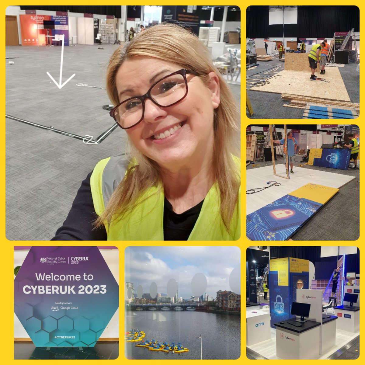Its been a very busy few months and day preparing and finally building our stand and panel for #CYBERUK23. Looking forward to showcasing mu beautiful Home City #Belfast and the sun is shining. #DSbD @NCSC @UKRI_News @innovateuk