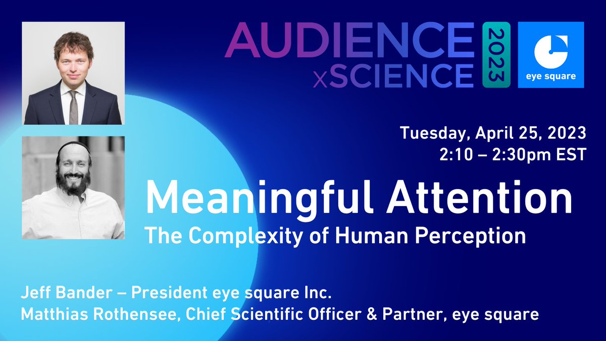 eyesquare's tweet photo. We are happy to share our expertise on attention as speakers at @the_ARF #AUDIENCExSCIENCE.
On April 25th the @eyesquare team will deal with the value of #attention for the #perception and #impact of #advertising and present their #talk.
https://t.co/L3mbzkKkDO https://t.co/iTqxvMR8TA