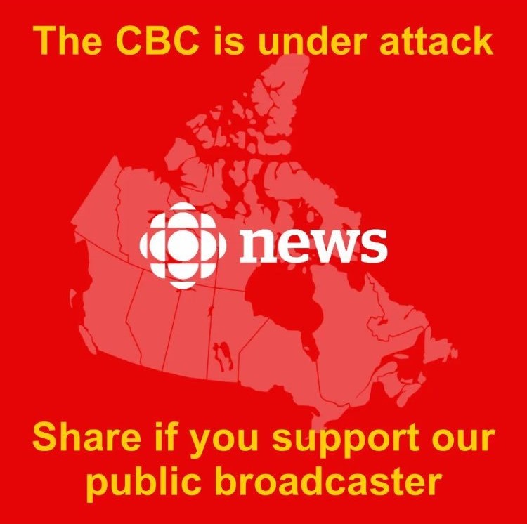 queergranddad's tweet photo. The CBC hasn't attacked our democracy, our public institutions, or the guardrails that keep us safe. They didn't invite far-right extremists to the table as if they have a deserved place. They are under attack for asking the very questions Canadians have.  #DefendCBC https://t.co/zrtF6DYLbD