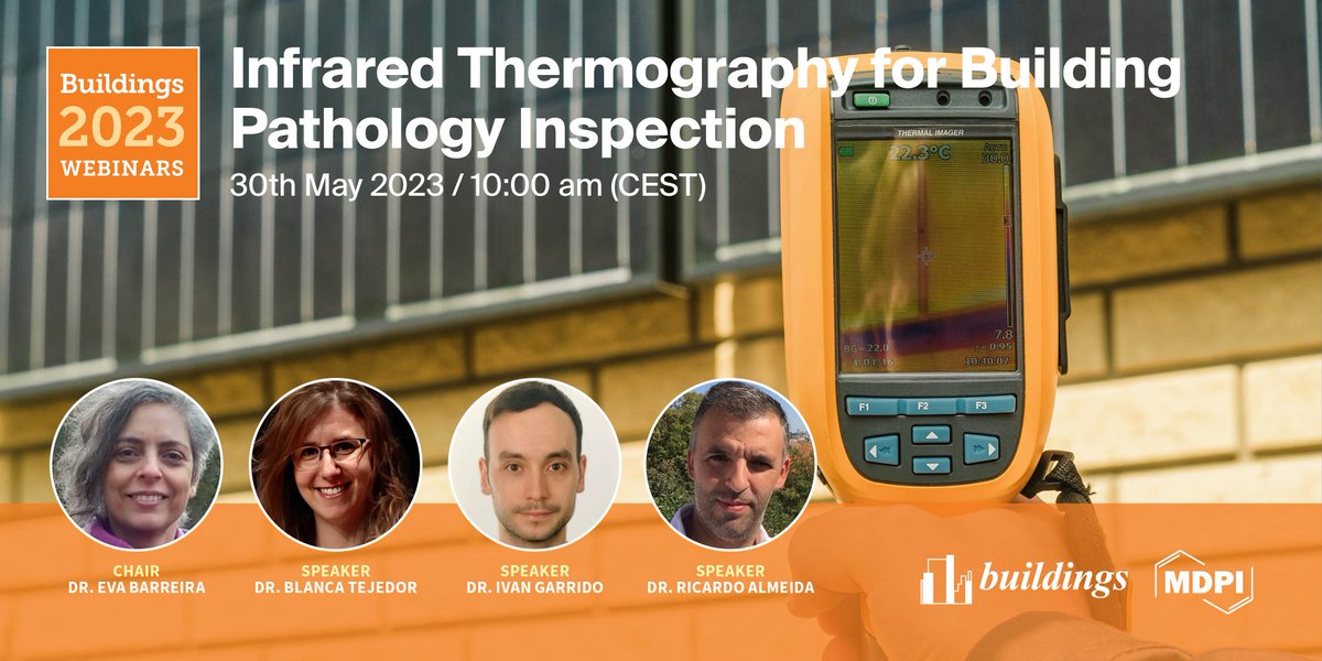 WhiteWeaver88's tweet photo. Are you interested in thermography and building pathology? New webinar is coming! 

📍Online
⏰ 10 a.m. CEST
🗓 30/05/23 https://t.co/2myDYVUpwv