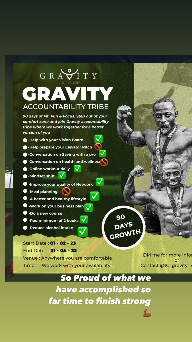 G_Solutions_uk's tweet photo. Less than 2 weeks to go in our accountability group , time to push and finish strong 💪🏾 https://t.co/mJtkgBE3A9