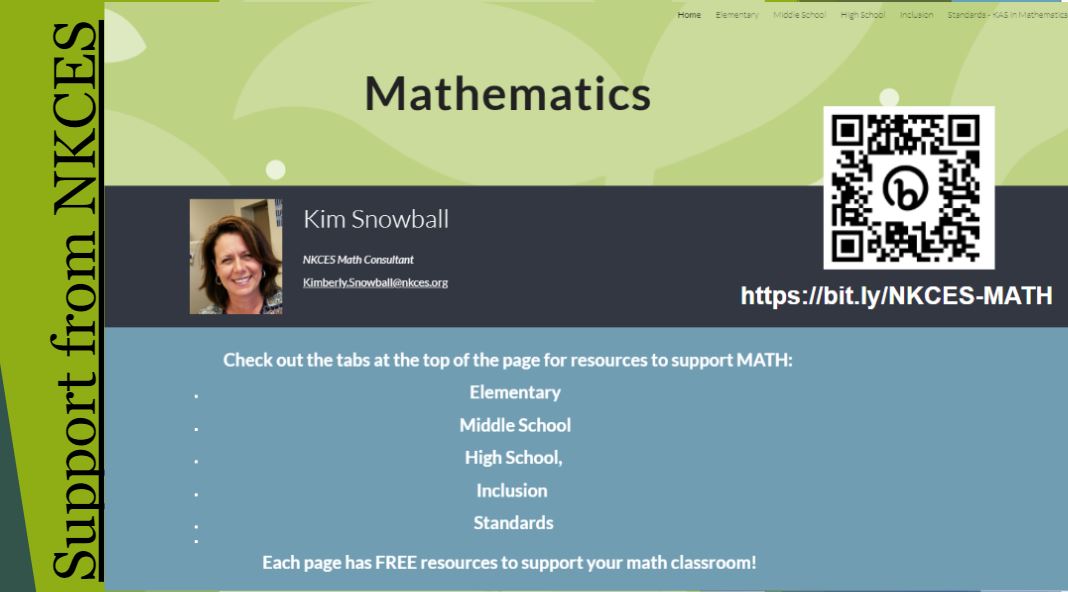 snowballkim's tweet photo. Check out NKCES's NEW MATH Website with tabs for Elementary, MS, &amp; HS teachers, KAS in Math, &amp; Inclusion...All Free Resources all at your fingertips!    https://t.co/TUNCulRQIS #ConnectGrowServe @beckynixoneku @nkcesidea @nkcescrrsa https://t.co/gqXtNv0l3F