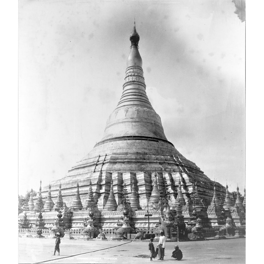 NorwichCastle's tweet photo. Today is UNESCO's #MonumentsDay. This photo from the early 1890s shows a current proposed UNESCO World Heritage site: the Shwedagon Pagoda, situated on Singuttara Hill in the centre of Yangon, Myanmar. The photo is from our Royal Norfolk Regimental collection. https://t.co/1E08Wu96Q9