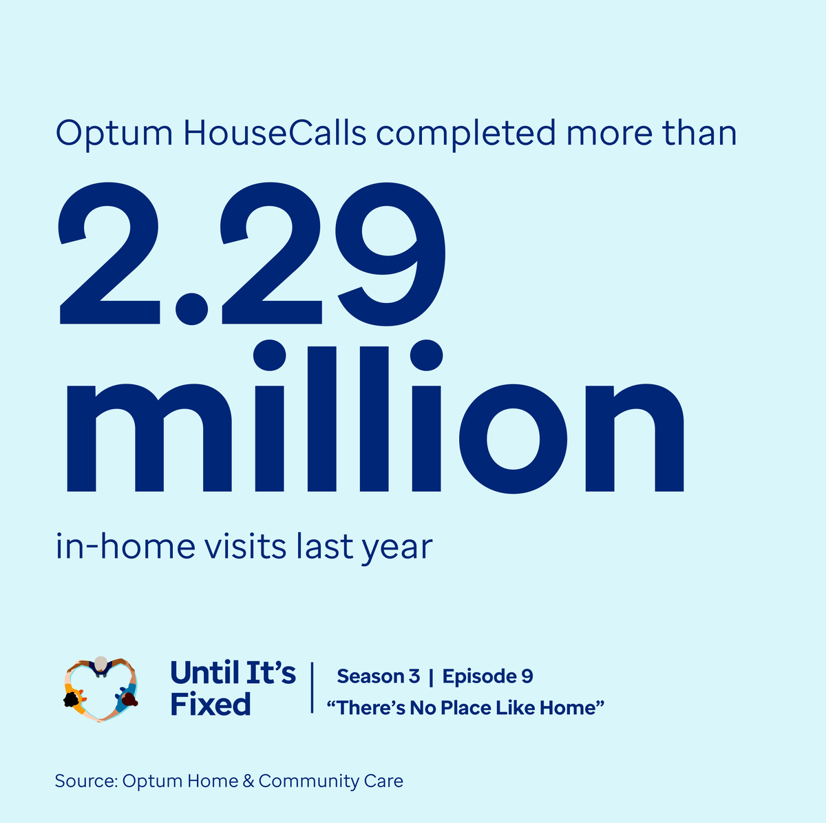 Optum's tweet photo. What if instead of going to a doctor's office or hospital you could have health care come to you—in your home? This is just another way health care is changing to meet you where you're at.
Listen to the latest episode of #UntilItsFixed to learn more.