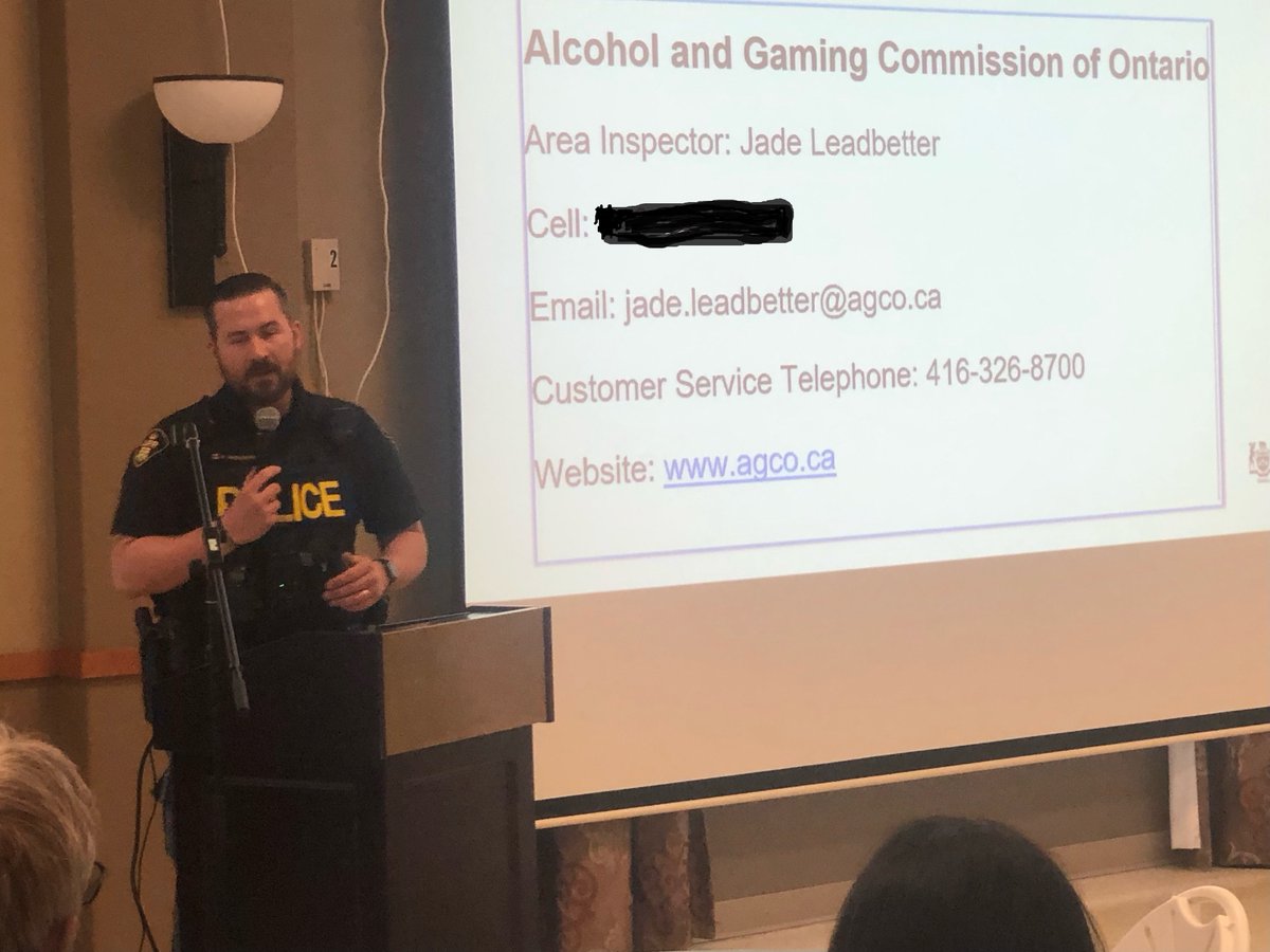 OPP_ER's tweet photo. The @Ont_AGCO + #PrincEdOPP hosted a 'Collaborative Approach to Reduce Impaired Driving' yesterday, providing local businesses the tools to assist in combating impaired driving in PEC. #CommunityPolicing #DriveSave #PlanARIdeHome ^am https://t.co/OM3ixGsiGs