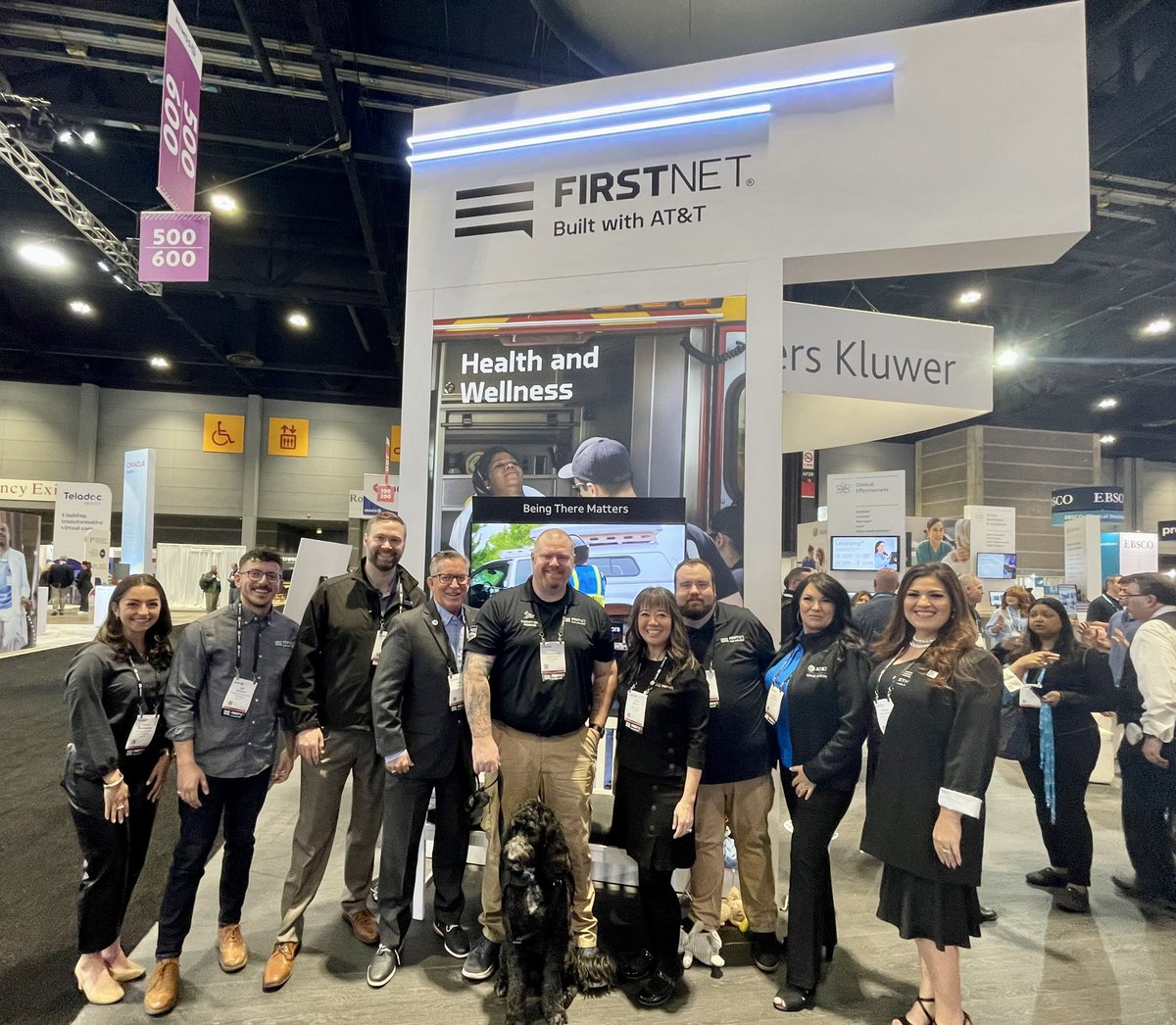 Come see us at #HIMSS23 and learn about #FirstNet for healthcare. And meet Hope, a certified therapy dog in the #ROG the Dog Program.