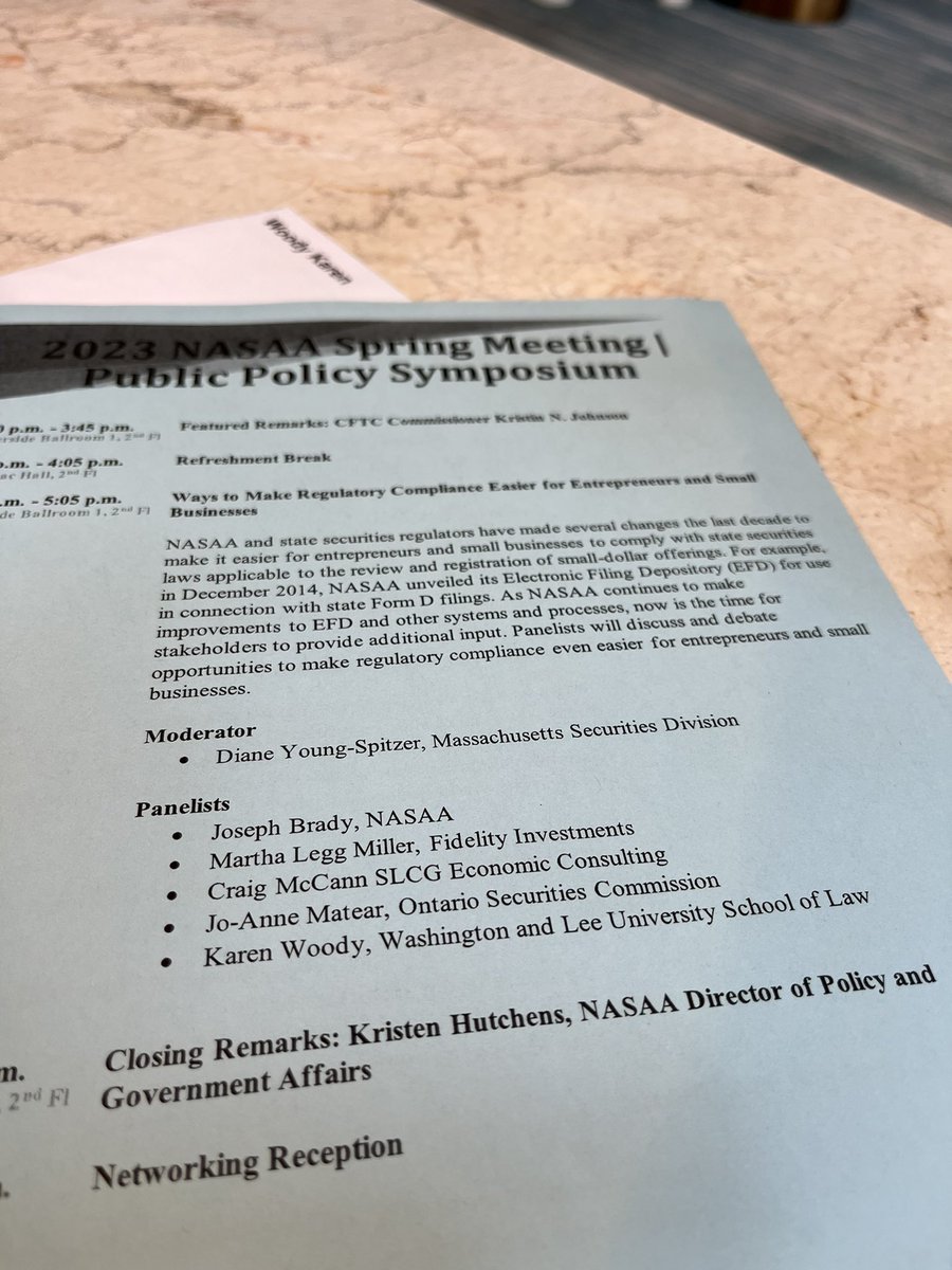 KEWoody's tweet photo. Looking forward to participating in today's @NASAA public policy symposium, and hearing from @ProfKNJohnson and others... https://t.co/it2sUZmQlp