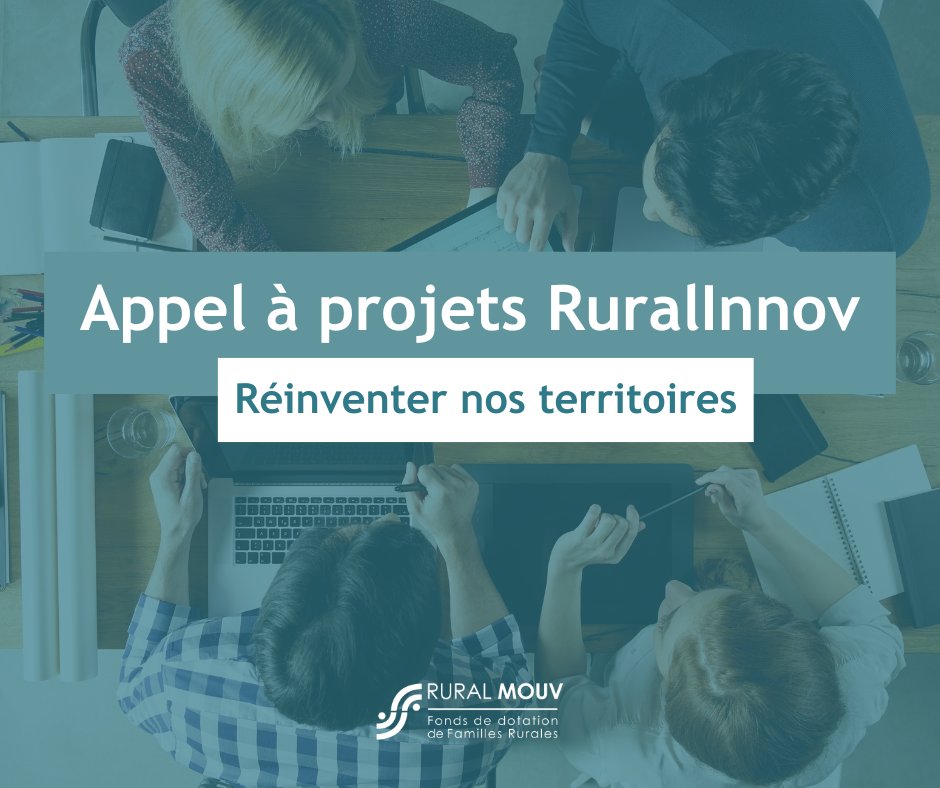[#AppelAProjets] Porteur d'un projet en lien avec les transitions à venir ? #RuralInnov’ 5, soutien du fonds de dotation #RURALMOUV est ouvert jusqu'au 17 juillet. 
Proposez dès maintenant votre projet : jusqu'à 15 000 €/projet !
➡️ruralmouv.fr/5/appel-initia…
#ruralité