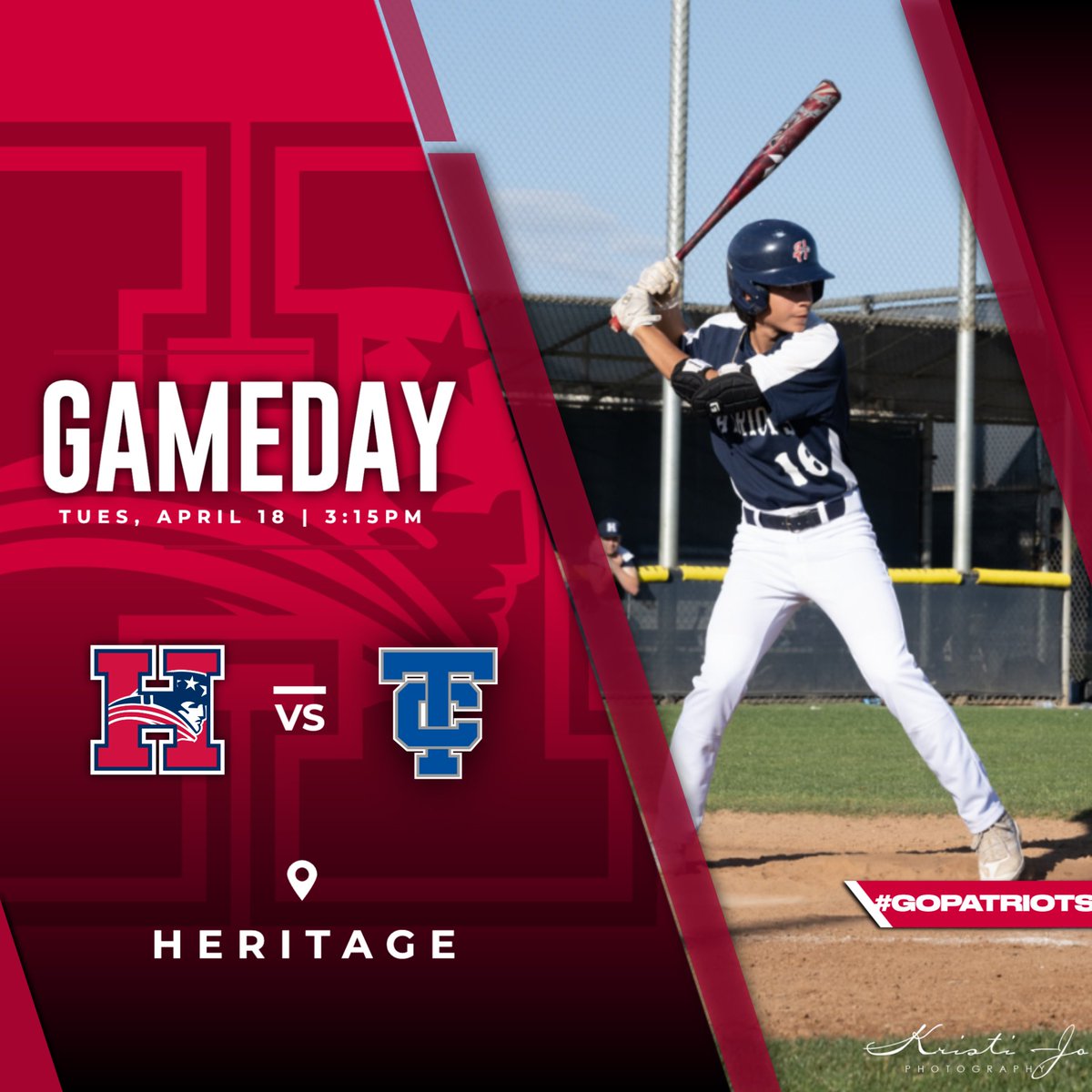 Baseball vs Temescal Canyon at 3:15 today! 

Image: @kristijophotography
#hhspatriotathletics