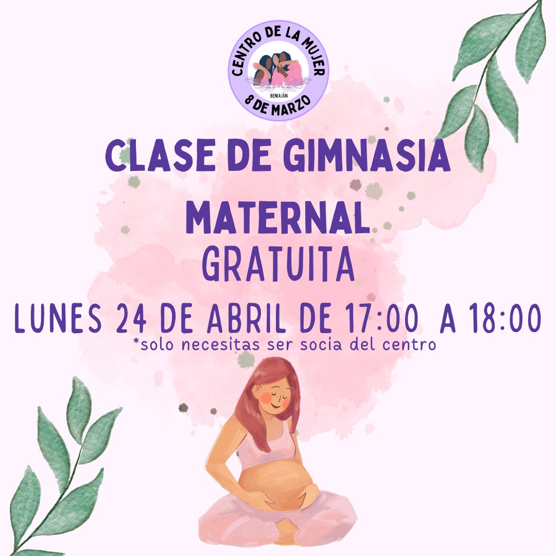 CentroMBeniajan's tweet photo. ¡Hemos iniciado el nuevo trimestre! Os traemos una clase gratuita de #GimnasiaMaternal #Beniaján https://t.co/zMsfgdQFZk