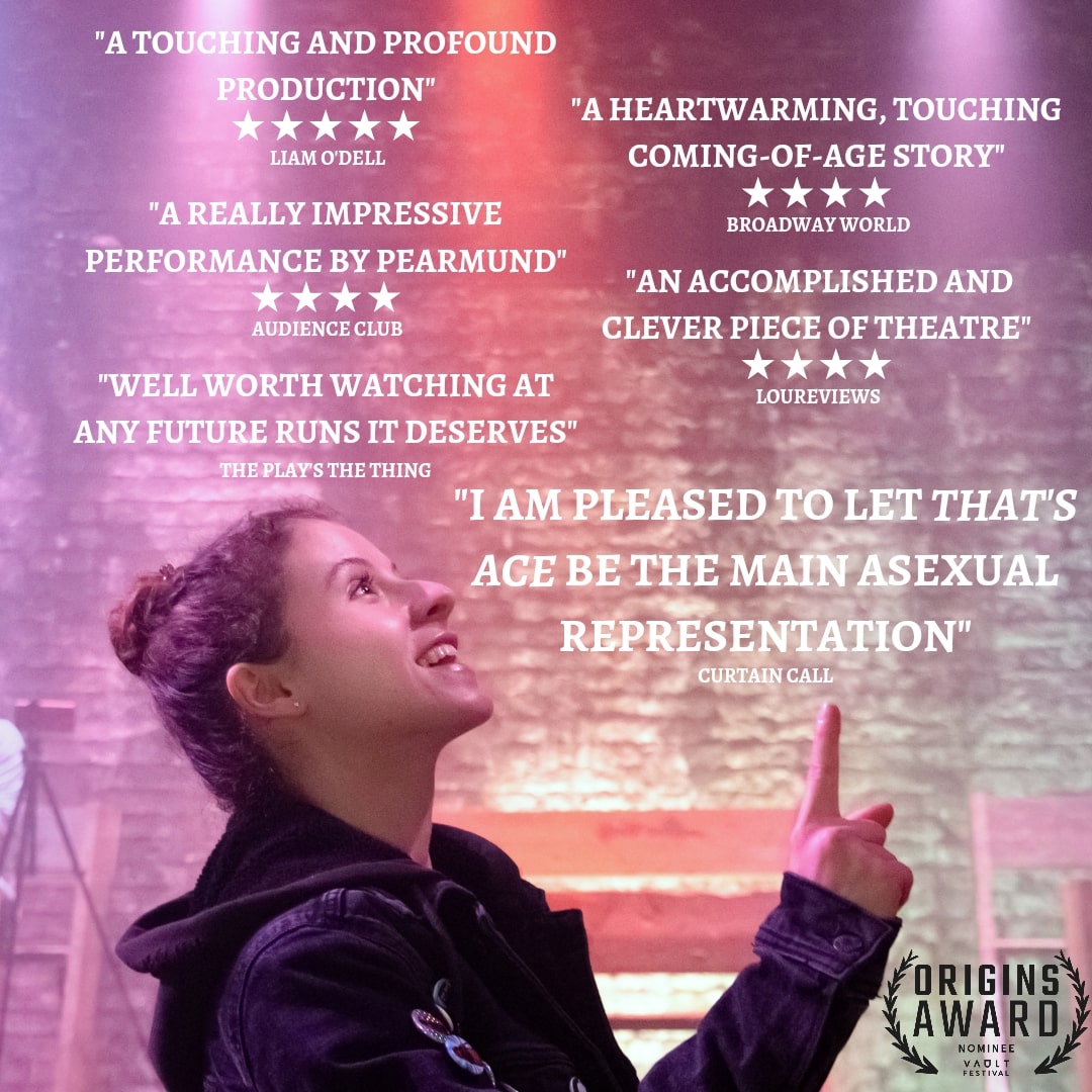 "Well worth watching at any future runs it deserves" <a href="/playsthethingmk/">The Plays The Thing</a> 

How crazy? Because THAT'S ACE does have another run so I would personally take that advice.

The ⭐️⭐️⭐️⭐️⭐️ show about asexuality transfers to <a href="/KingsHeadThtr/">King's Head Theatre</a> from 2nd May.

🎟 £10+
kingsheadtheatre.com/whats-on/thats…