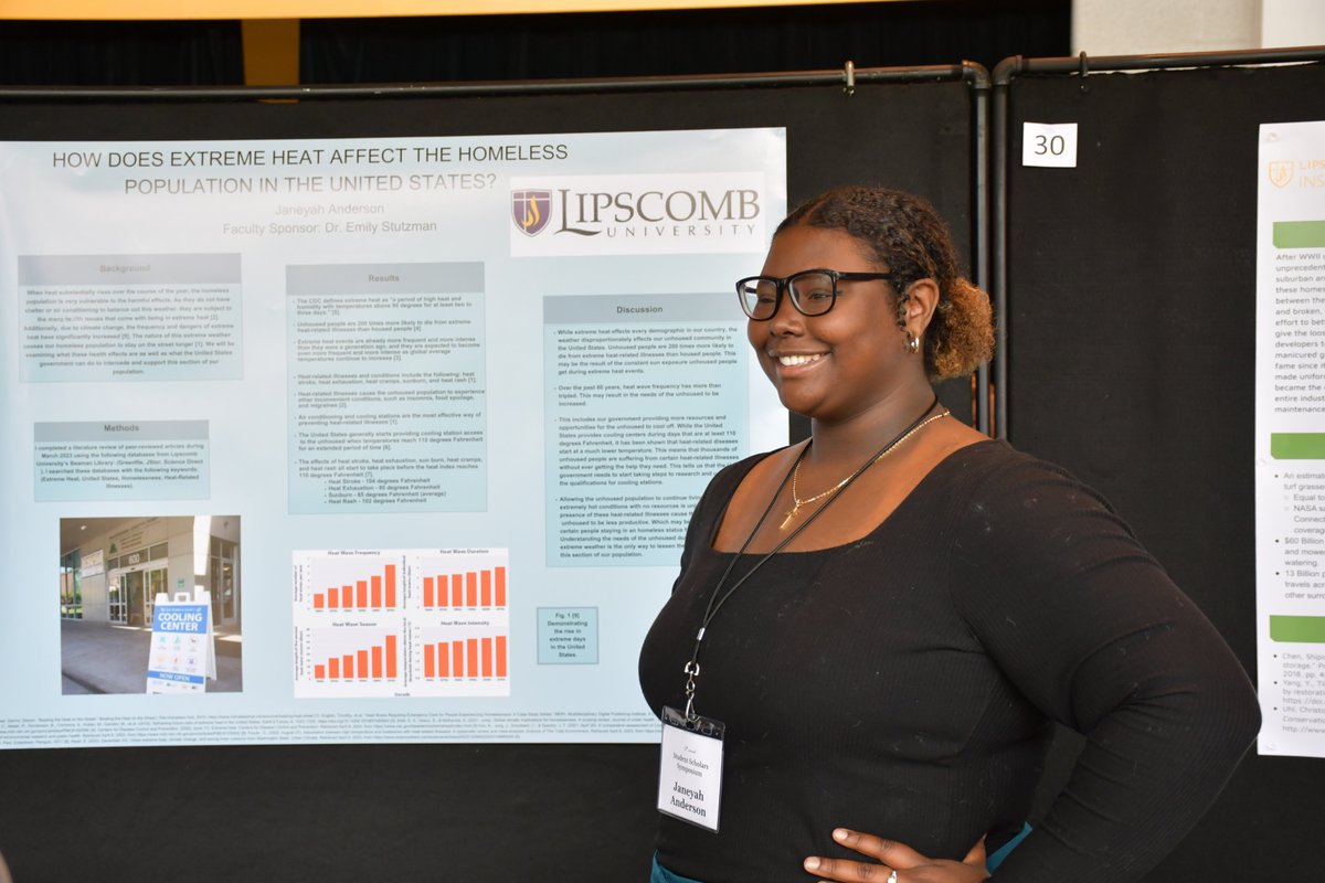 LipscombCLPS's tweet photo. Each year, the Student Scholars Symposium celebrates the scholarly work &amp; research of @lipscomb students.

Principles of Sustainability presented the culmination of semester-long studies on varying sustainable practices. 

View more photos: https://t.co/NWqyNyLp4e

#lipscombESS https://t.co/RwZOIo0tak
