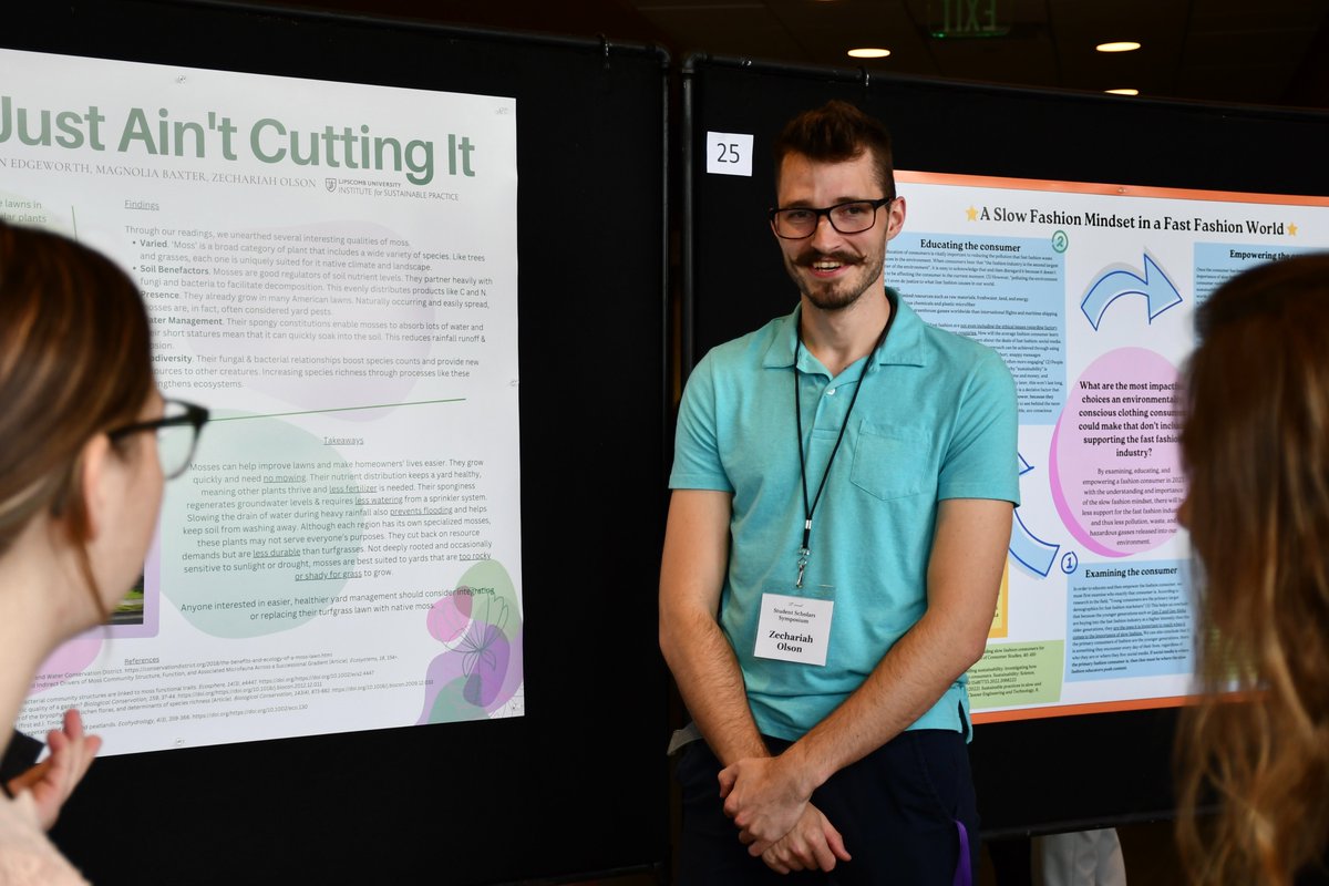LipscombCLPS's tweet photo. Each year, the Student Scholars Symposium celebrates the scholarly work &amp; research of @lipscomb students.

Principles of Sustainability presented the culmination of semester-long studies on varying sustainable practices. 

View more photos: https://t.co/NWqyNyLp4e

#lipscombESS https://t.co/RwZOIo0tak