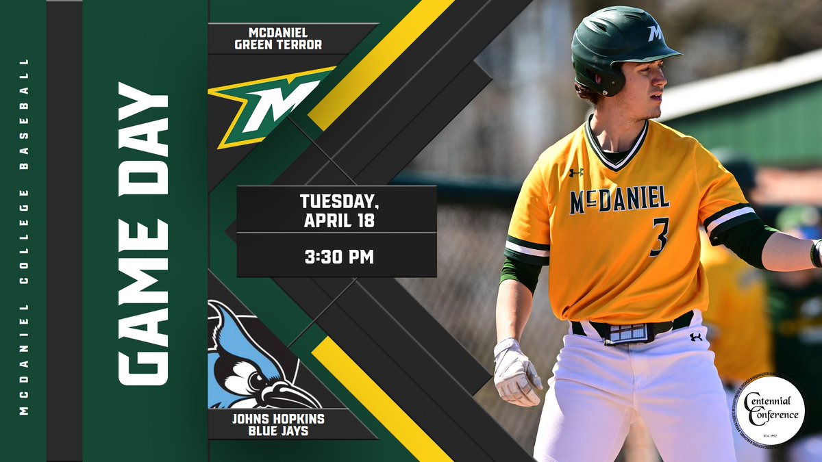 mcdanielsports's tweet photo. .@McDaniel_BASE faces a tough road test against the fourth-ranked Blue Jays.

🆚 No. 4 Johns Hopkins
📍 Baltimore, Md.
🕞 3:30 PM
📺 https://t.co/bACqNOi13V
📊 https://t.co/tG4ibm49Lh 

#GetOnTheHill #d3baseball https://t.co/abCejmN5AM