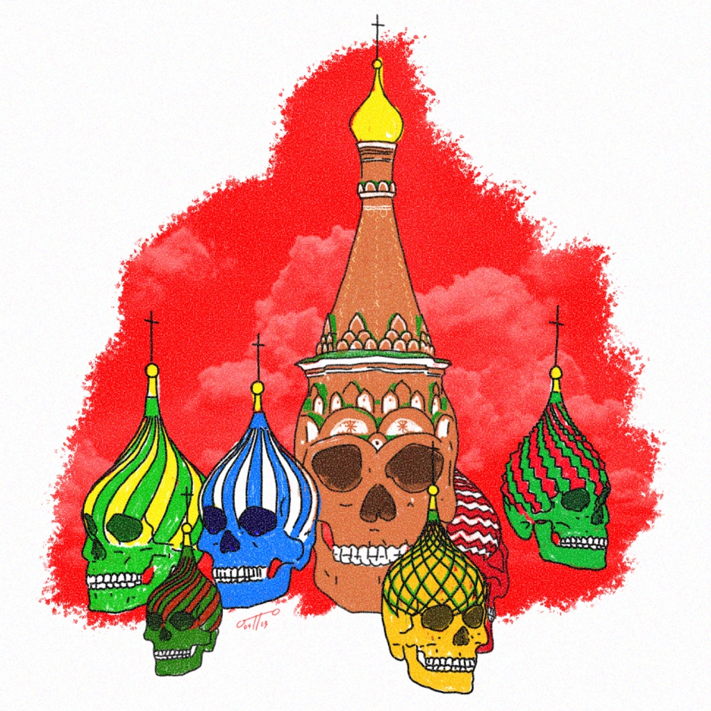 OttoLerma's tweet photo. Today's sketch
https://t.co/RSzzEqPfmC
#russia #cultofdeath #kremlinreligion #terroriststate #murderess #death #cult #skulls #terrorists #sketch #doodle #art #moscow #kremlin #moscu #rusia #invaders #looters #liars #redsquare #saintbasilscathedral #stbasilscathedral #putin https://t.co/c0wAYpEWqW