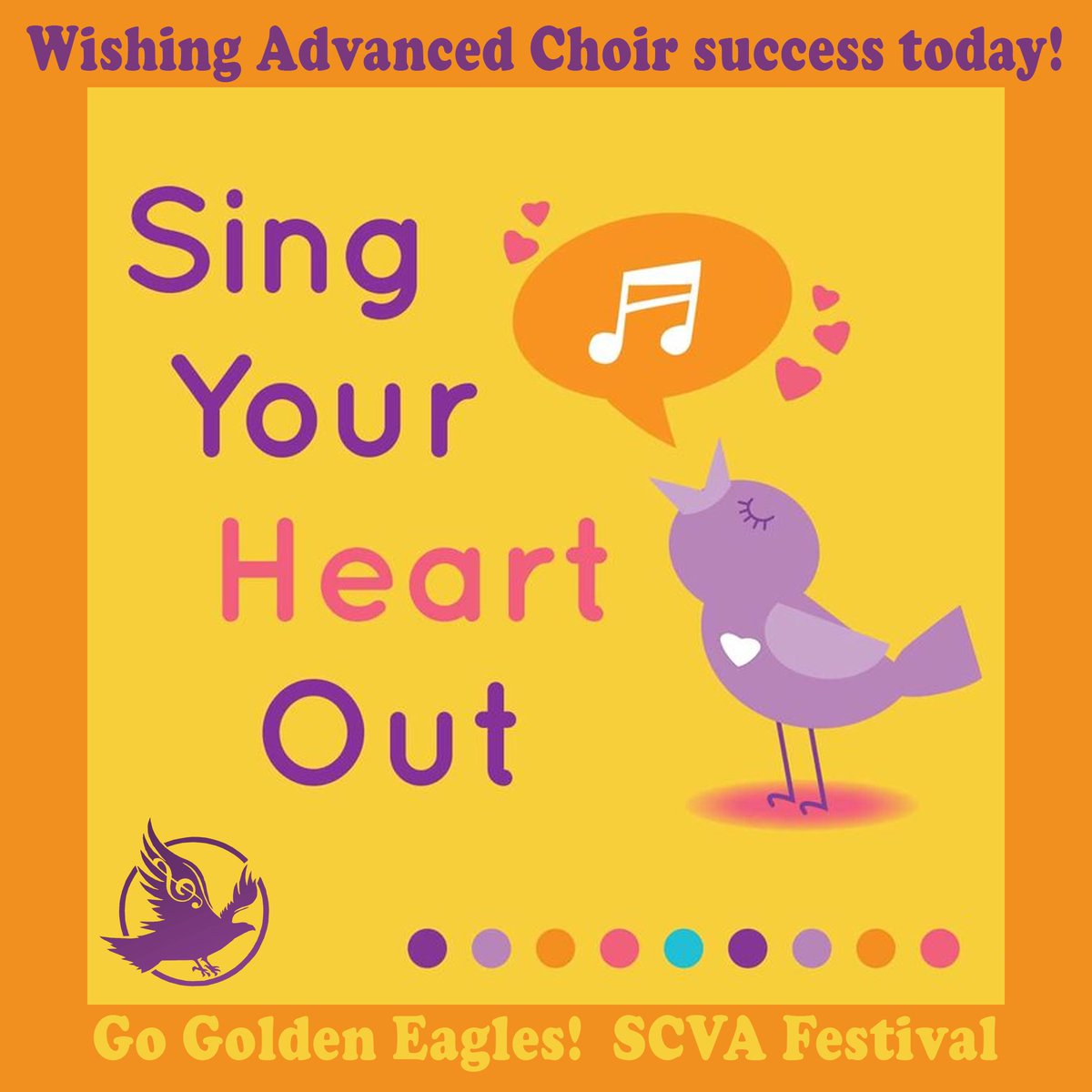 Wishing all the best to the Advanced Choir today at the SVCA Festival!  Have a great day, and sing your hearts out!  #semsmusic #semschoir #semsmusicprogram #MiddleSchoolMusicMatters #springaccelerando