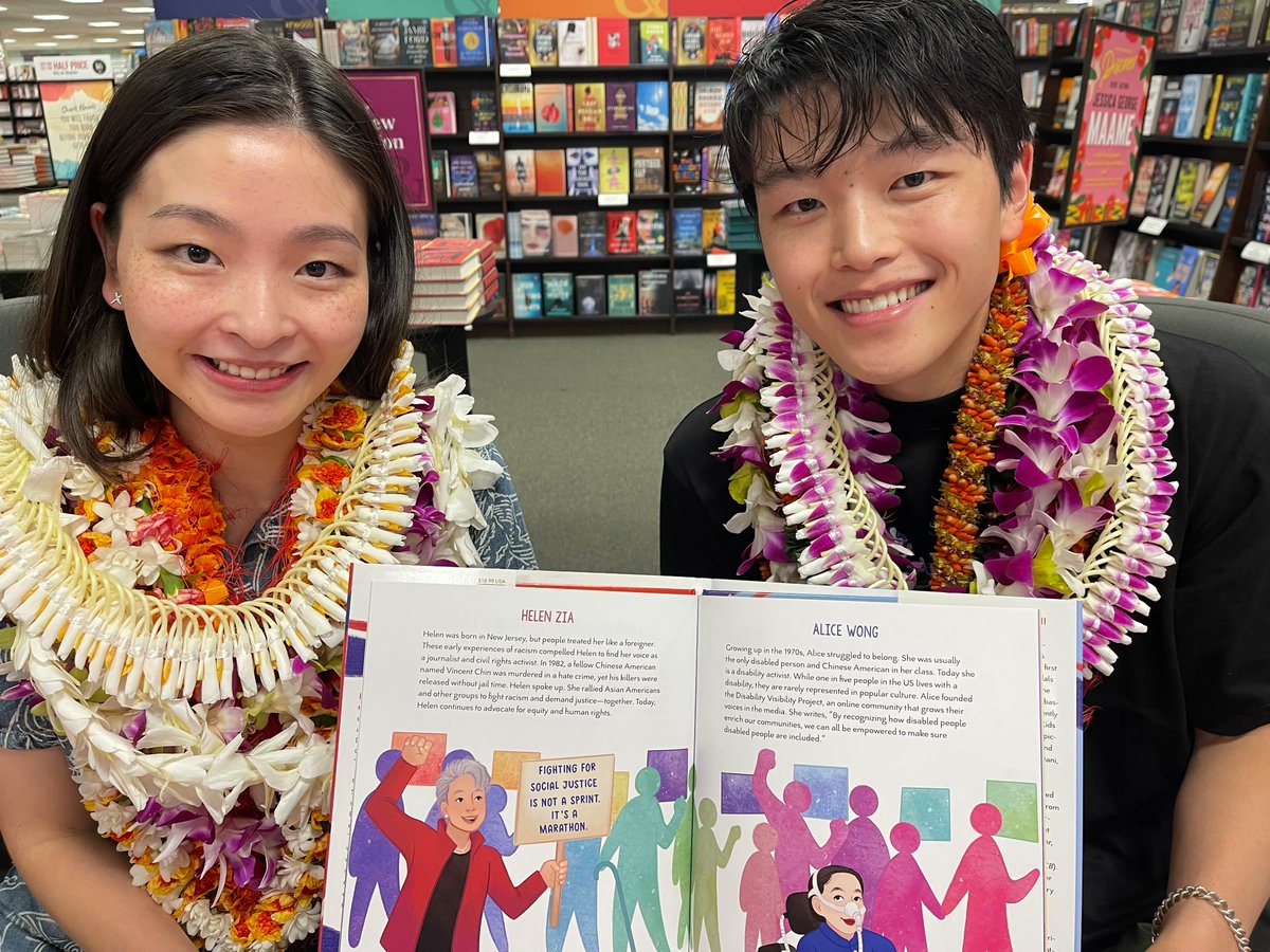 USJC's tweet photo. Happy #bookbirthday to USJC Associates @MaiaShibutani and @AlexShibutani (@ShibSibs) whose first picture book "Amazing Asian Americans and Pacific Islanders Who Inspire Us All" comes out TODAY!
P.S. Some familiar faces turned up at their recent book signings! #AmazingAAPI https://t.co/R9rgowUQvo