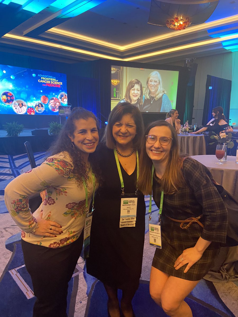 ARosen380's tweet photo. Another unexpected meetup at @AACR  with the amazing @drholowatyj who has allowed me to be a patient advocate on some of her research! Can’t wait for all the great things to come &amp; honored to be a part of it! #AACR23 #AACRSSP https://t.co/NwmwAUlmMZ
