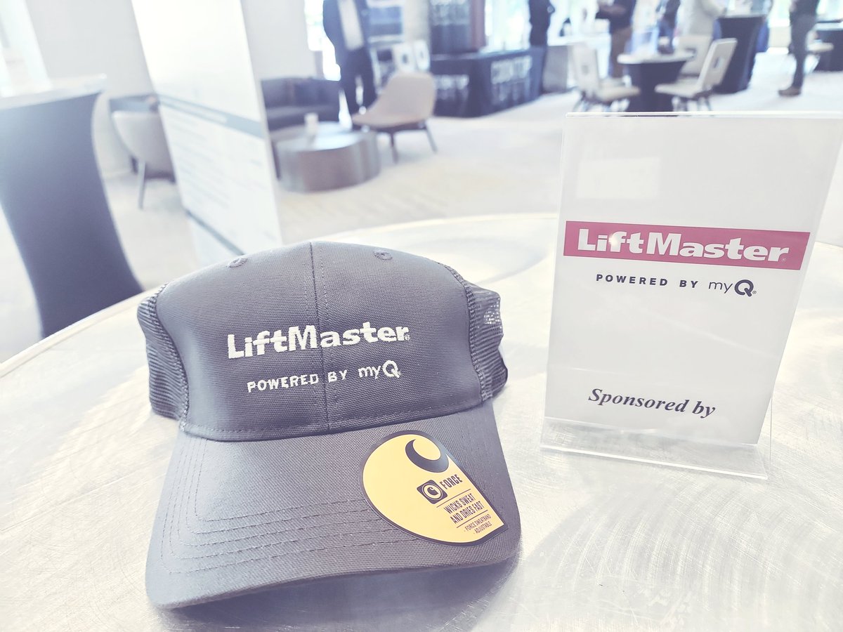 MindiSue00's tweet photo. Thank you @LiftMaster for sponsoring our morning break! Love the hats, too! #smartspaces23 #promoitem #marketing https://t.co/wzNWchCk6k